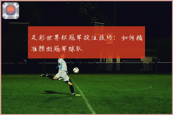 足彩世界杯冠军投注技巧：如何精准预测冠军球队